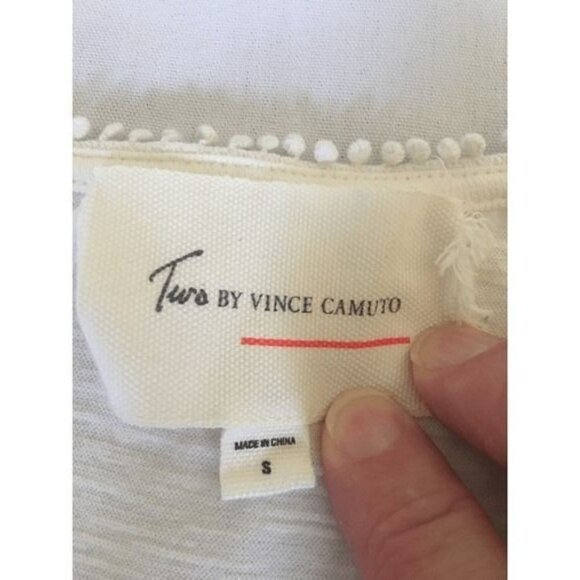 Two by Vince Camuto Womens Top Size Small Sleeveless White With Lace Overlay - Picture 8 of 11
